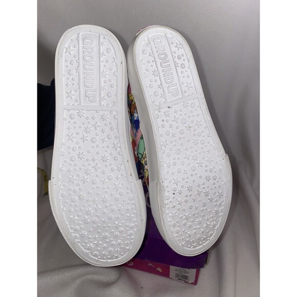 new Disney Princess Slip On Shoes Canvas Big Girl 4 belle Mermaid cinderella - Picture 3 of 8